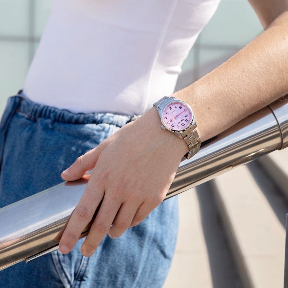 Montre Calypso Femme Acier Fond Rose Bracelet Acier K5873/2 – Image 2