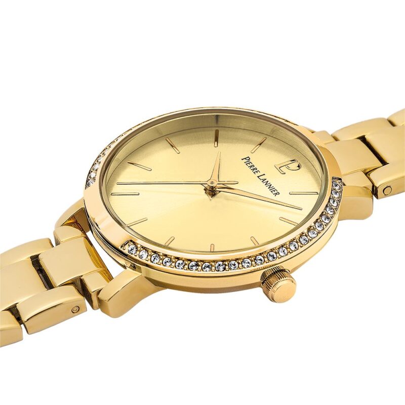 Montre Femme Pierre Lannier Chouquette Cadran Doré Bracelet Acier Doré 037H542 – Image 2