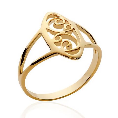 Bague Plaqué Or Jaune Filigrane