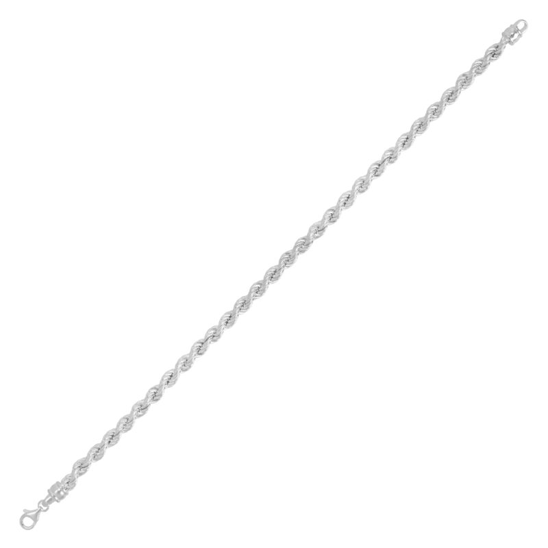 Bracelet Argent Rhodié 925/1000 Maille Corde 5.25mm – Image 2