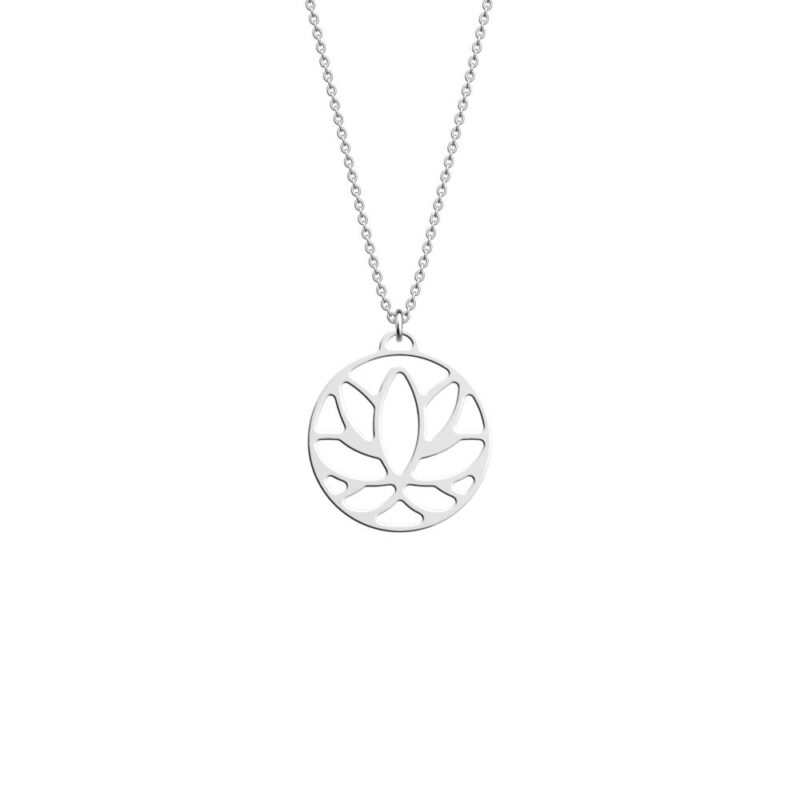 Collier Les Georgettes Lotus Finition Argentée 30mm