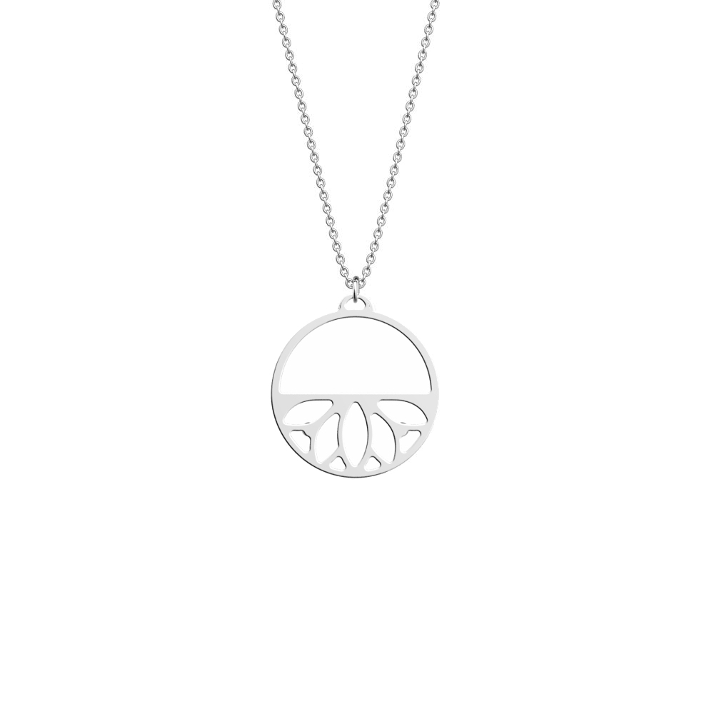 Collier Les Georgettes Lotus Finition Argentée 30mm