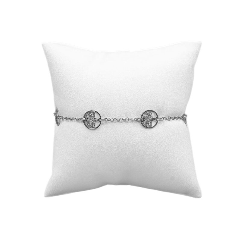 Bracelet Argent 925/1000 Rhodié et Motifs Arbre de Vie