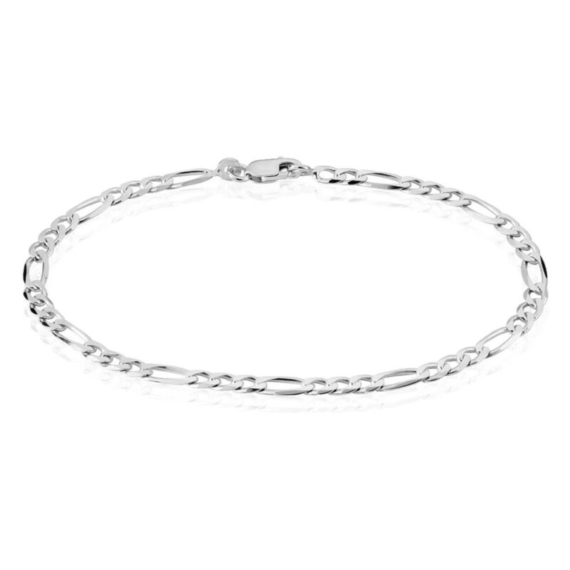 Bracelet Homme Acier Maille Figaro 5mm Alternée 1+3