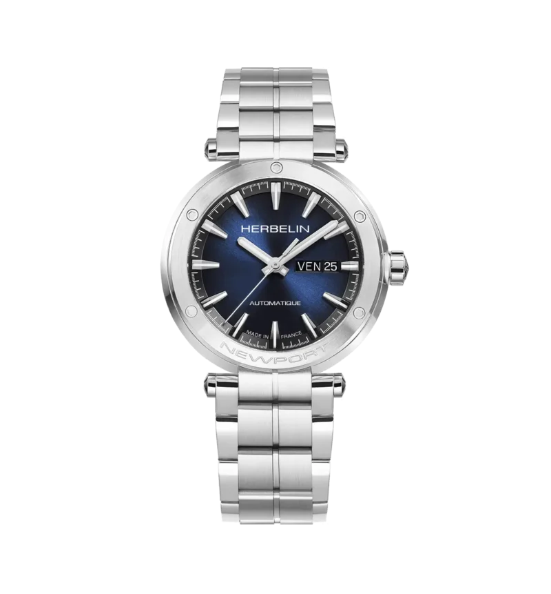 Montre Homme Herbelin Acier Newport Automatique Cadran Bleu 1768B15