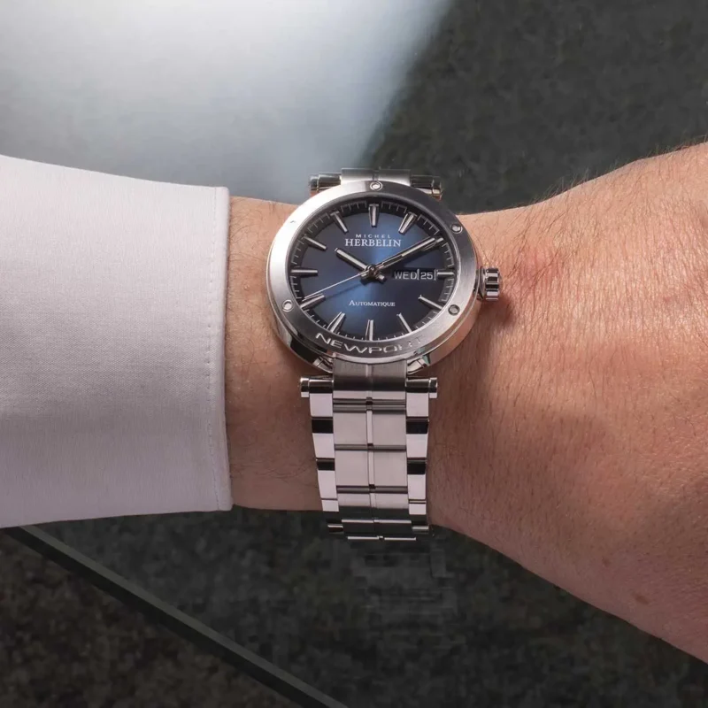 Montre Homme Herbelin Acier Newport Automatique Cadran Bleu 1768B15 – Image 3