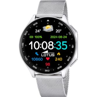 Montre Lotus Homme Connectée Smartwatch Numérique 44mm Bracelet Milanais  et Silicone 50050/3