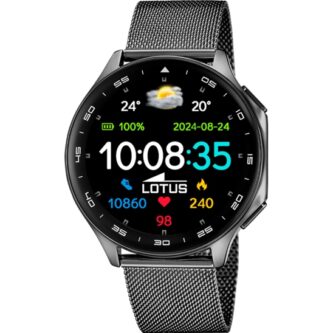 Montre Lotus Homme Connectée Smartwatch Numérique 44mm Bracelet Milanais et Silicone 50050/4