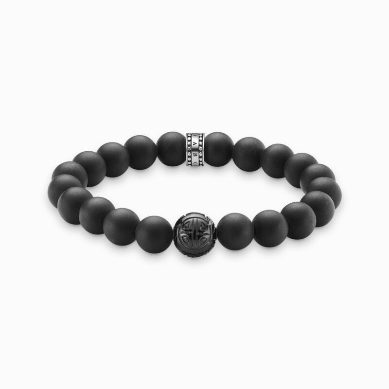 Bracelet Homme Thomas Sabo Obsidienne Noire