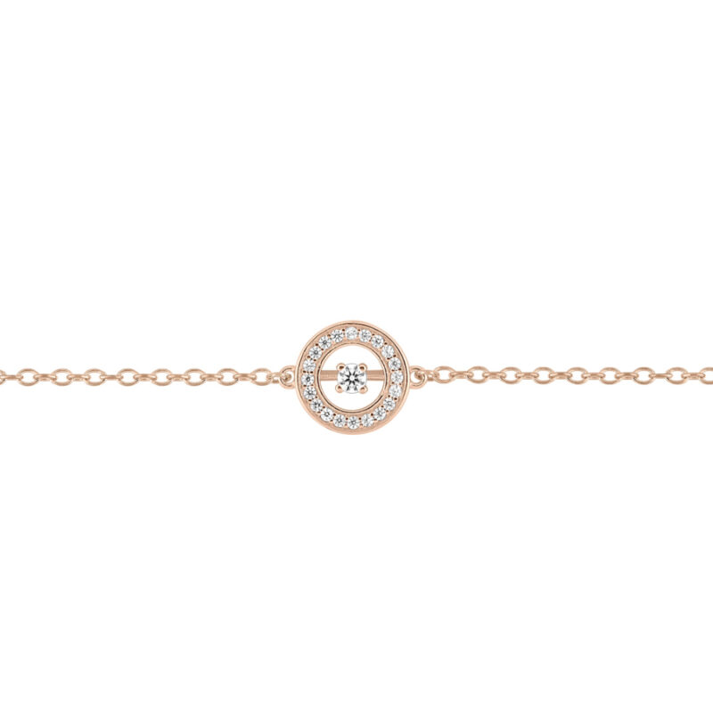 Bracelet Plaqué Or Rose et Pavage Oxydes