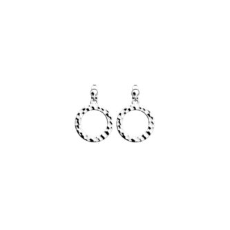 Boucles d'oreilles Les Georgettes Pure Martelée Finition Argentée 16mm