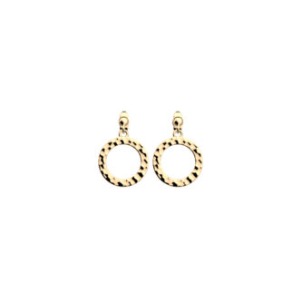 Boucles d'oreilles Les Georgettes Pure Martelée Finition Dorée 16mm
