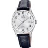 Montre Homme Festina Swiss Made Acier Cuir Noir Verre Saphir F20007/1