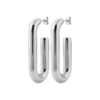 Créoles Fashion Steel Acier Silver Fil 5.5mm Hauteur 45mm