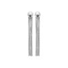 Boucles d'oreilles Fashion Steel Pendantes Acier Silver Boule 8mm Hauteur 55mm