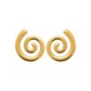 Boucles d'oreilles Fashion Steel Acier Gold Spirale Diamètre 30mm