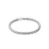 Bracelet Homme Fashion Steel Acier Silver Maille Palmier 6mm