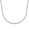 Collier Homme Fashion Steel Acier Maille Corde 5mm Longueur 55cm