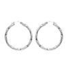 Créoles Argent 925/1000 Rhodié Torsadées Fil 3mm Diamètre 25mm