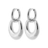 Créoles Fashion Steel Acier Silver Entrelacées Diamètre 18 et 25mm