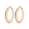 Créoles Fashion Steel Acier Gold et Acétate Fil 6mm Diamètre 40mm