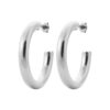 Créoles Fashion Steel Acier Silver Fil 5mm Diamètre 30mm