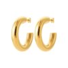 Créoles Fashion Steel Acier Gold Fil 8mm Diamètre 40mm
