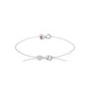 Bracelet Argent Rhodié 925/1000 Motif Infini et Oxyde Rouge