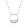 Collier Argent 925/1000 Pavage Déstructuré Oxydes Rond Diamètre 16mm