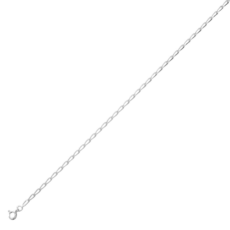 Chaine Argent Rhodié 925/1000 Maille Cheval 2mm – Image 2