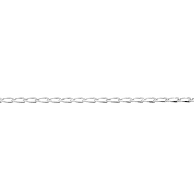 Chaine Argent Rhodié 925/1000 Maille Cheval 2mm