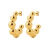 Créoles Fashion Steel Acier Gold Boules 7 à 9mm