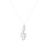 Pendentif Argent Rhodié 925/1000 Clef de Sol 23mm