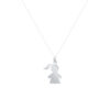 Pendentif Argent Rhodié 925/1000 Fille Hauteur 15mm