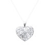 Pendentif Argent Rhodié 925/1000 Cœur Arabesques 22mm