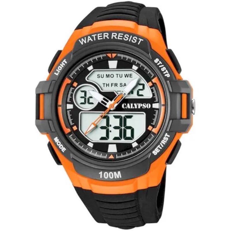 Montre Calypso Homme Ana-Digit Noir et Orange K5770/2