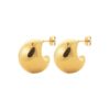 Créoles Fashion Steel Acier Gold Épaisseur 18mm