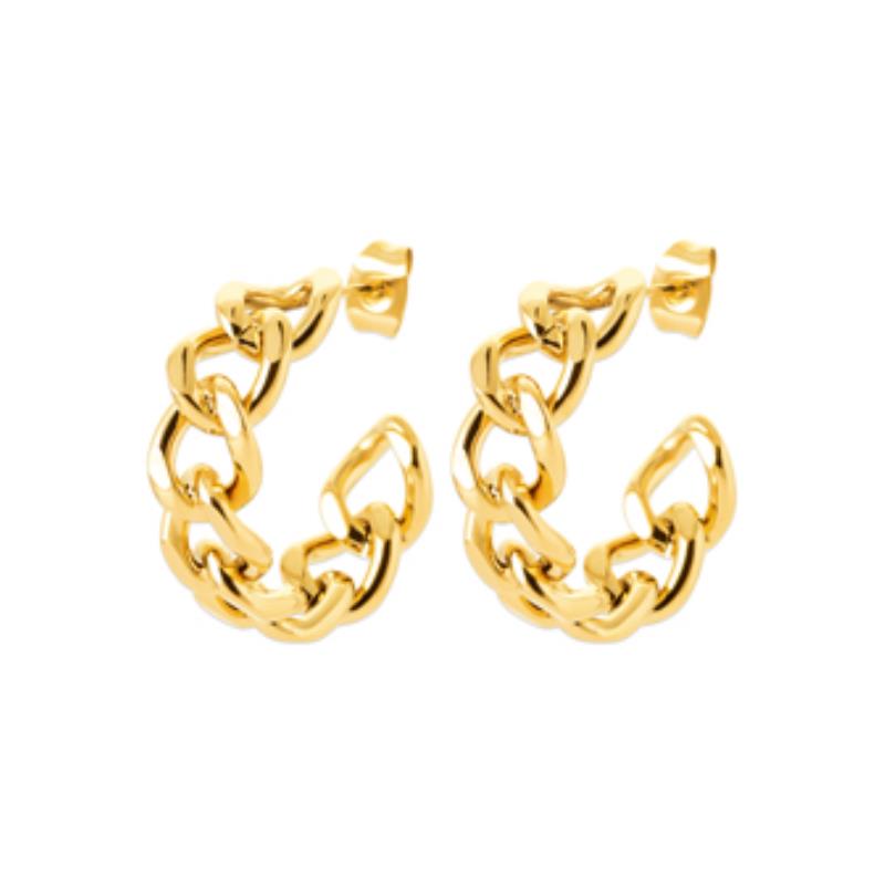 Créoles Fashion Steel Acier Gold Maillons Diamètre 20mm