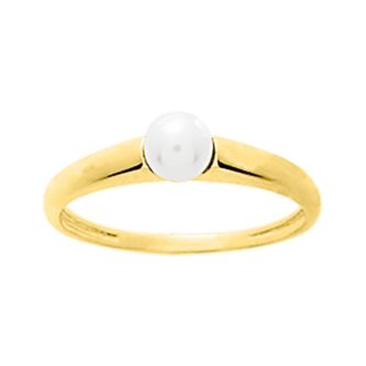 Bague Or Jaune 750/1000 Perle de Culture 4mm - 54