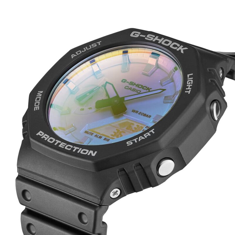 Montre Homme Casio G-SHOCK Noire Verre Irisé GA-2100SR-1AER – Image 2