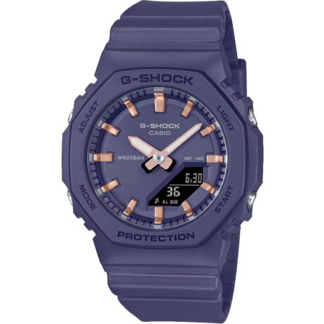 Montre Casio G-Shock Bleue Index et Aiguilles Doré Rose GMA-P2100M-2AER
