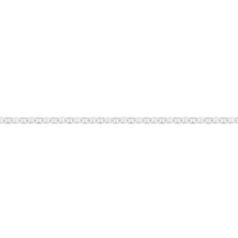 Bracelet Argent Rhodié 925/1000 Maille Marine Plate Largeur 2mm