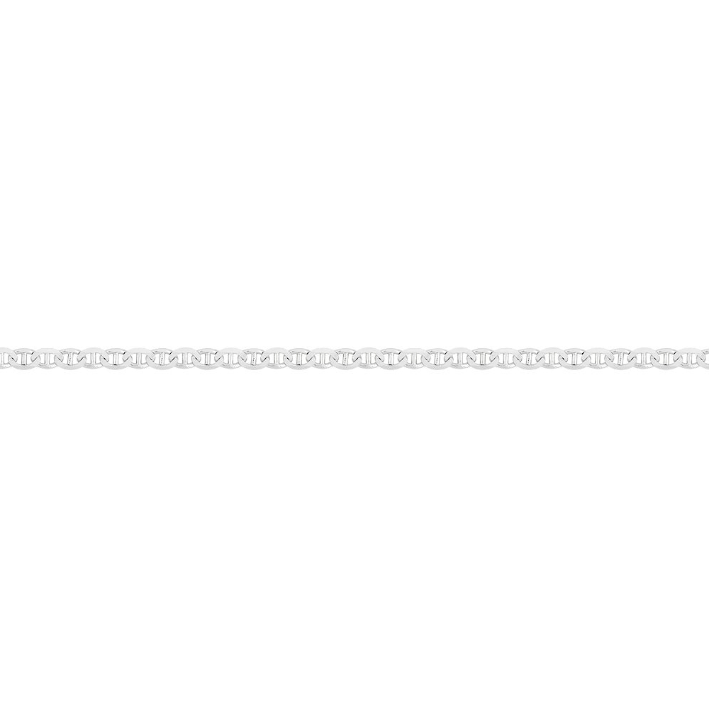 Bracelet Argent Rhodié 925/1000 Maille Marine Plate Largeur 2mm