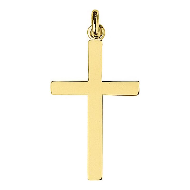Croix or jaune 750/1000 Bâton Hauteur 30mm
