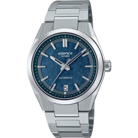 Montre Casio Automatique Fond Bleu Bracelet Acier Verre Saphir EFK-100D-2AER