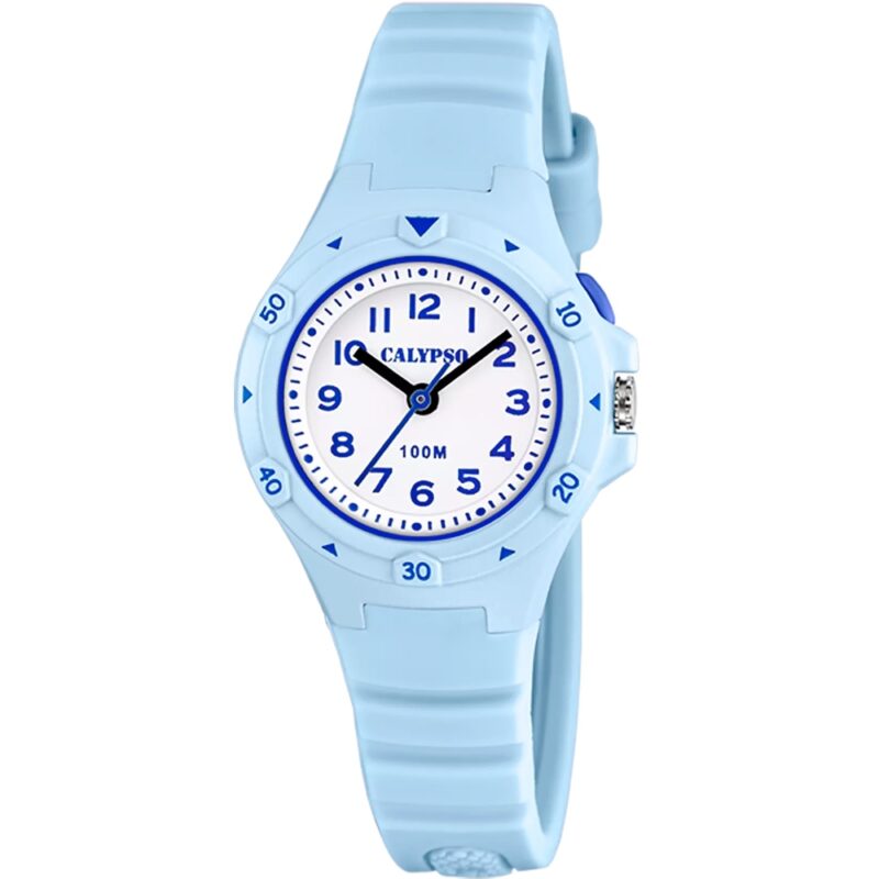 Montre Calypso Bleue Ciel Fond Blanc Rétroéclairé K5846/2