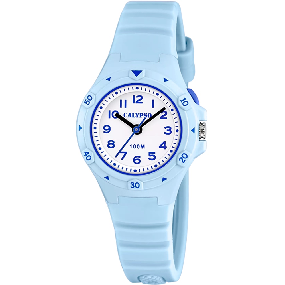 Montre Calypso Bleue Ciel Fond Blanc Rétroéclairé K5846/2