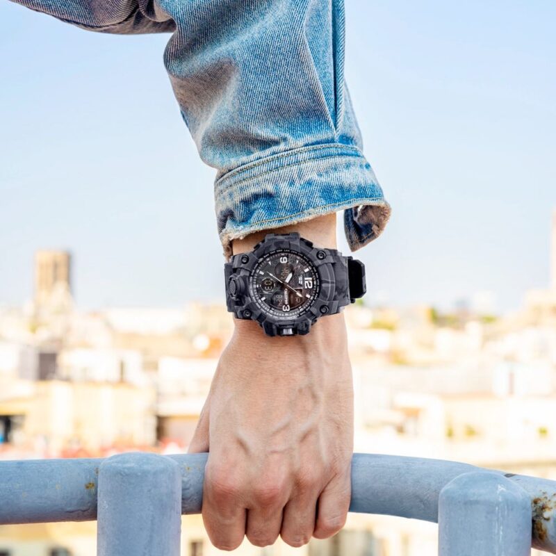 Montre Calypso Homme Ana-Digit Grise Camouflage K5855/4 – Image 2