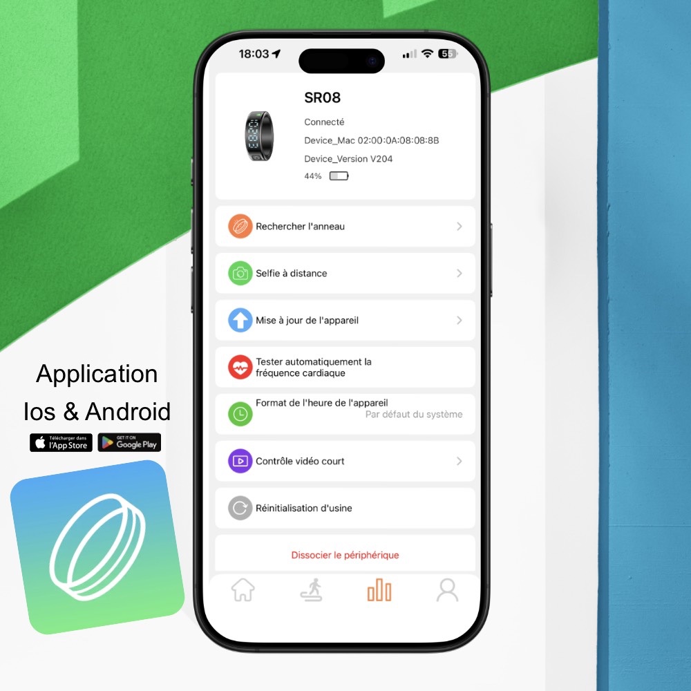 Bague Connectée Toltek Titania Titane Concave Mat 8mm – Image 3