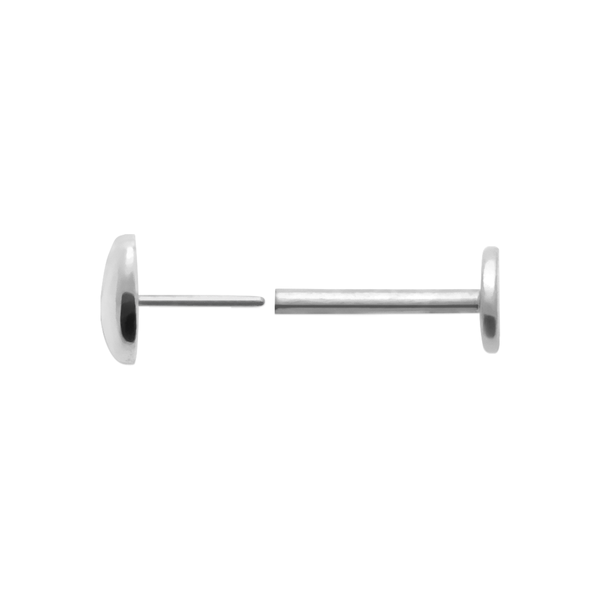 Piercing Cartilage Argent Rhodié Forme Coeur Tige Titane – Image 2